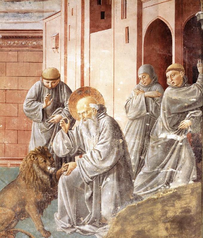 GOZZOLI, Benozzo St Jerome Pulling a Thorn from a Lion's Paw sd china oil painting image